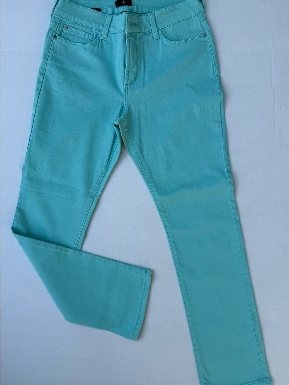 NYDJ Lift & Tuck Mint Green Skinny Jeans, Colored Denim, 8 Petite, NWOT - Picture 2 of 6